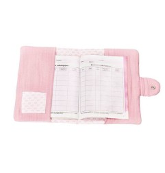 PROTEGE CARNET DE SANTE ROSE LILY POUDREE