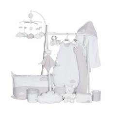 CAPE DE BAIN PLUS GANT GRIS LILY GREY