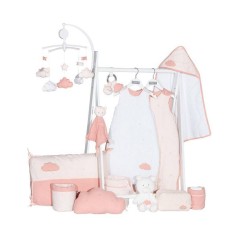 CAPE DE BAIN PLUS GANT ROSE LILY POUDREE