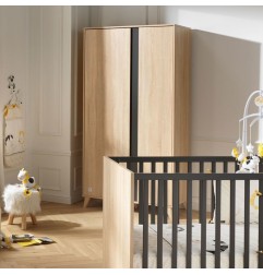 ARMOIRE 2 PORTES GRIS VOLCAN NOVA