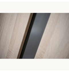 ARMOIRE 2 PORTES GRIS VOLCAN NOVA