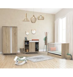 ARMOIRE 2 PORTES BLANC LIN NOVA