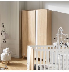 ARMOIRE 2 PORTES BLANC LIN NOVA