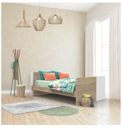 LIT 140X70 EVOLUTIF EN 190 BLANC NOVA BLANC LIN EVOLUTIF EN 90X190 ET 140X190 N