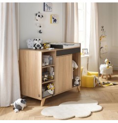 COMMODE A LANGER EVOLUTIVE EN BUREAU GRI NOVA GRIS VOLCAN NOVA