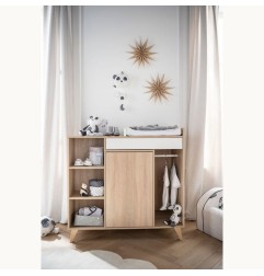 COMMODE A LANGER EVOLUTIVE EN BUREAU BLC NOVA BLANC LIN NOVA