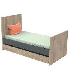 LITTLE BIG BED 140 X 70 GRIS NOVA GRIS VOLCAN NOVA