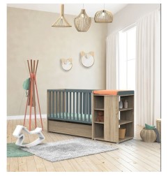 LIT COMBINE EVOLUTIF 120X60 GRIS NOVA GRIS VOLCAN NOVA