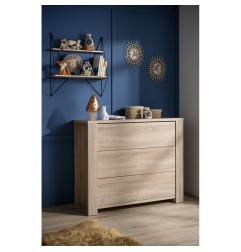 COMMODE 3 TIROIRS BOIS ANTONIN