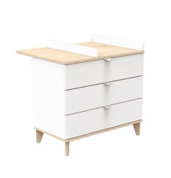 COMMODE 3 TIROIRS BLANCS