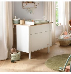 COMMODE 1 TIROIR 2 PORTE ELEONORE BLANC