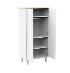ARMOIRE 2 PORTES ELEONORE BLANC