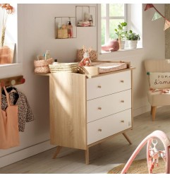 COMMODE 3 TIROIRS BOIS BLANC ACCESS BOIS BLANC