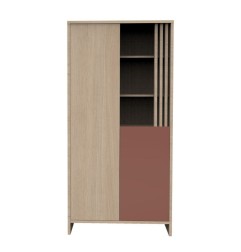ARMOIRE 2 PORTES TERRACOTTA
