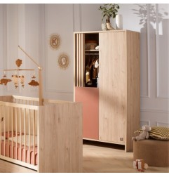 ARMOIRE 2 PORTES TERRACOTTA