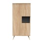 ARMOIRE 1 GDE ET 2 PETITES PORTES TOUTE BOIS