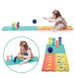 COFFRET D'ACTIVITES TAPIS, QUILLES, FORMES