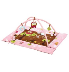 TAPIS D'EVEIL CHOUETTE ROSE