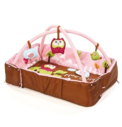 TAPIS D'EVEIL CHOUETTE ROSE