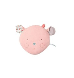 COUSSIN TETE SOURIS ROSE
