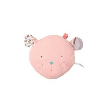 COUSSIN TETE SOURIS ROSE