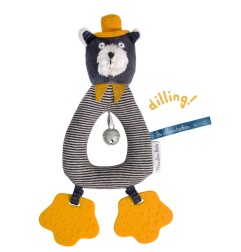 ANNEAU-HOCHET CHAT GRIS ALPHONSE LES MOUSTACHES