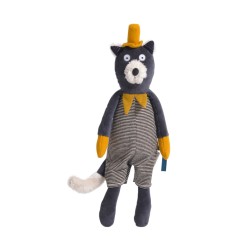POUPEE CHAT GRIS ALPHONSE LES MOUSTACHES