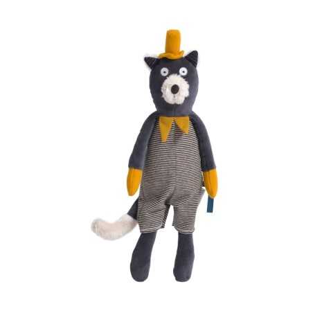 POUPEE CHAT GRIS ALPHONSE LES MOUSTACHES