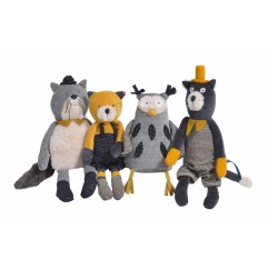 POUPEE CHAT MOUTARDE LULU LES MOUSTACHES