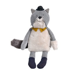 POUPEE CHAT GRIS CLAIR FERNAND LES MOUSTACHES