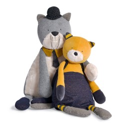 CHAT GEANT MOUTARDE LULU LES MOUSTACHES