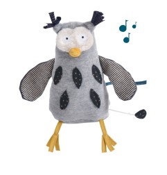 POUPEE MUSIQUE HIBOU LES MOUSTACHES
