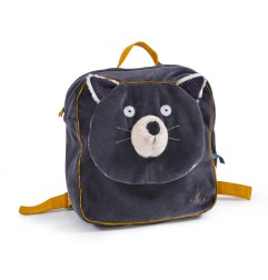 SAC A DOS CHAT GRIS ALPHONSE LES MOUSTACHES