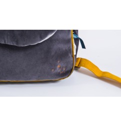 SAC A DOS CHAT GRIS ALPHONSE LES MOUSTACHES