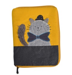 PROTEGE CARNET DE SANTE CHAT GRIS LES MOUSTACHES