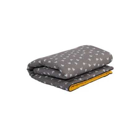 PLAID CHATS GRIS LES MOUSTACHES