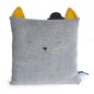 COUSSIN CHAT GRIS CLAIR LES MOUSTACHES
