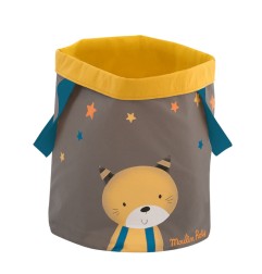 GRAND PANIER MOTIF CHAT LES MOUSTACHES