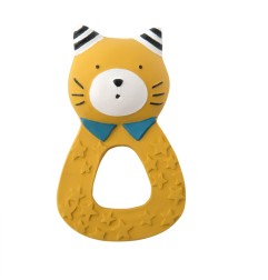 ANNEAU CAOUTCHOUC NATUREL CHAT MOUTARDE LES MOUSTACHES