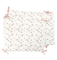 TOUR DE LIT CREME A MOTIFS APRES LA PLUIE