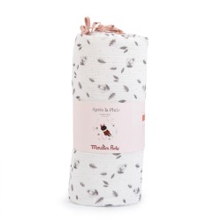 TOUR DE LIT CREME A MOTIFS APRES LA PLUIE