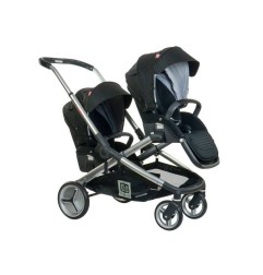 POUSSETTE 4 ROUES DEUX PLACES EVOLUTWIN ® NOIRE