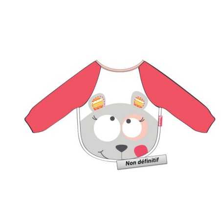 BAVOIR MANCHES LONGUES - OURS ROSE