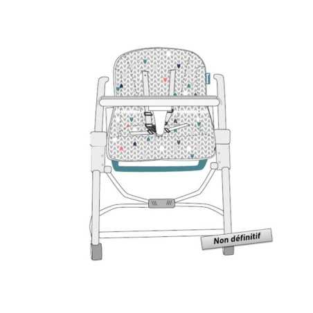 CHAISE HAUTE COMPACTE CHEVRONS GRIS