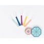 CUILLERES MULTICOLORES 2EME AGE - LOT DE 5