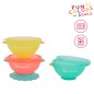 LOTS DE 3 BOLS FUNCOLORS BOWLS ( COUVERCLES ET VENTOUSE)