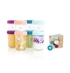 BABYBOLS EN VERRE-100 ML X 4 + 220 ML X 4 + LIVRET RECETTES BIO