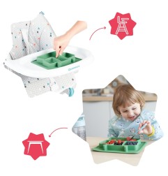 ASSIETTE A COMPARTIMENTS ANTI-DERAPANTE