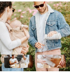 CHAUFFE-BIBERON NOMADE MOOV & FEED - MINERAL BEIGE