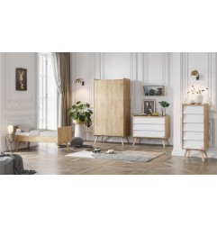 ARMOIRE 2-PORTES VINTAGE BOIS